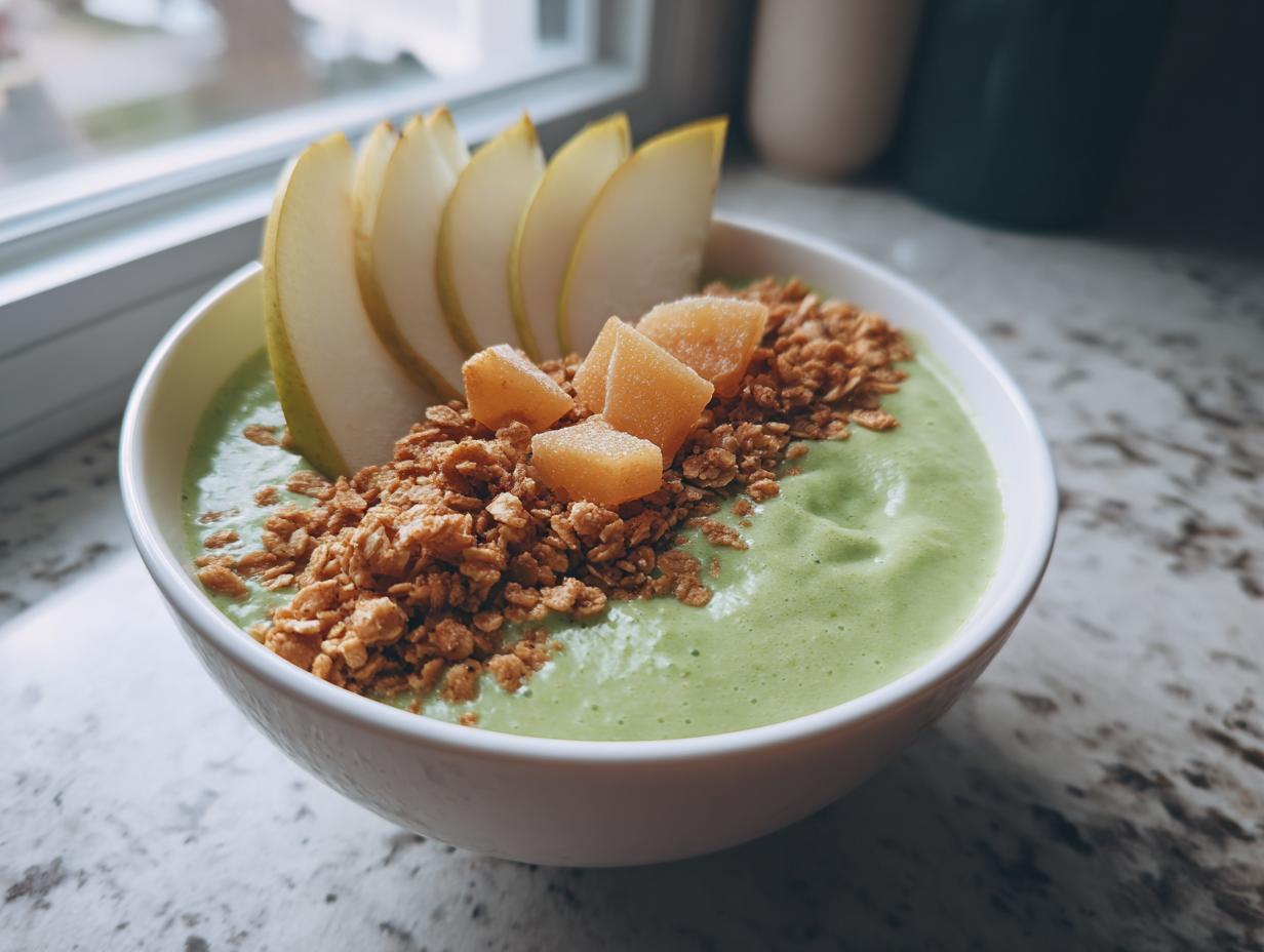 Scrumptious Pear Ginger Smoothie Bowl in Just 5 Minutes