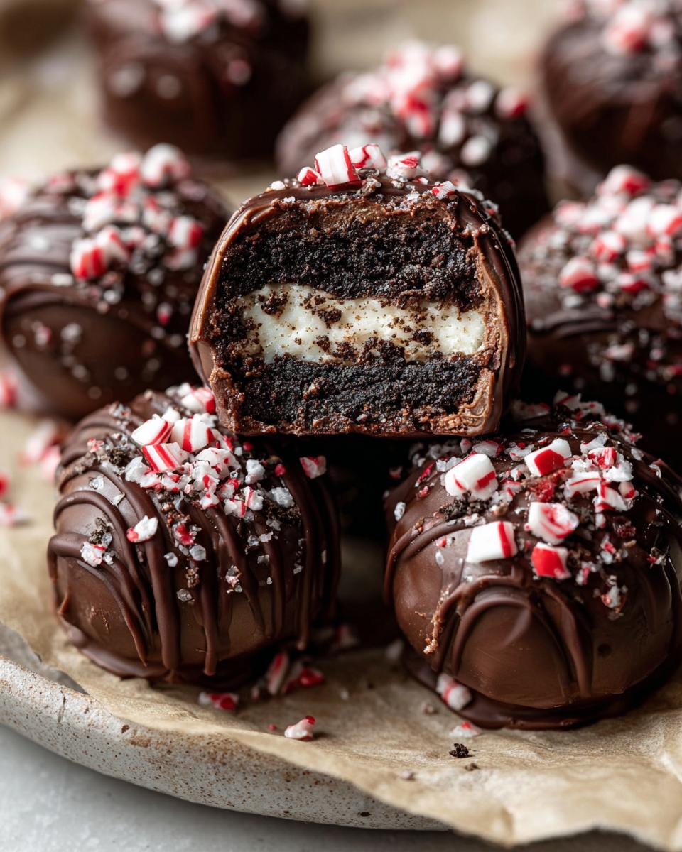 Peppermint Oreo Truffles - detail 1