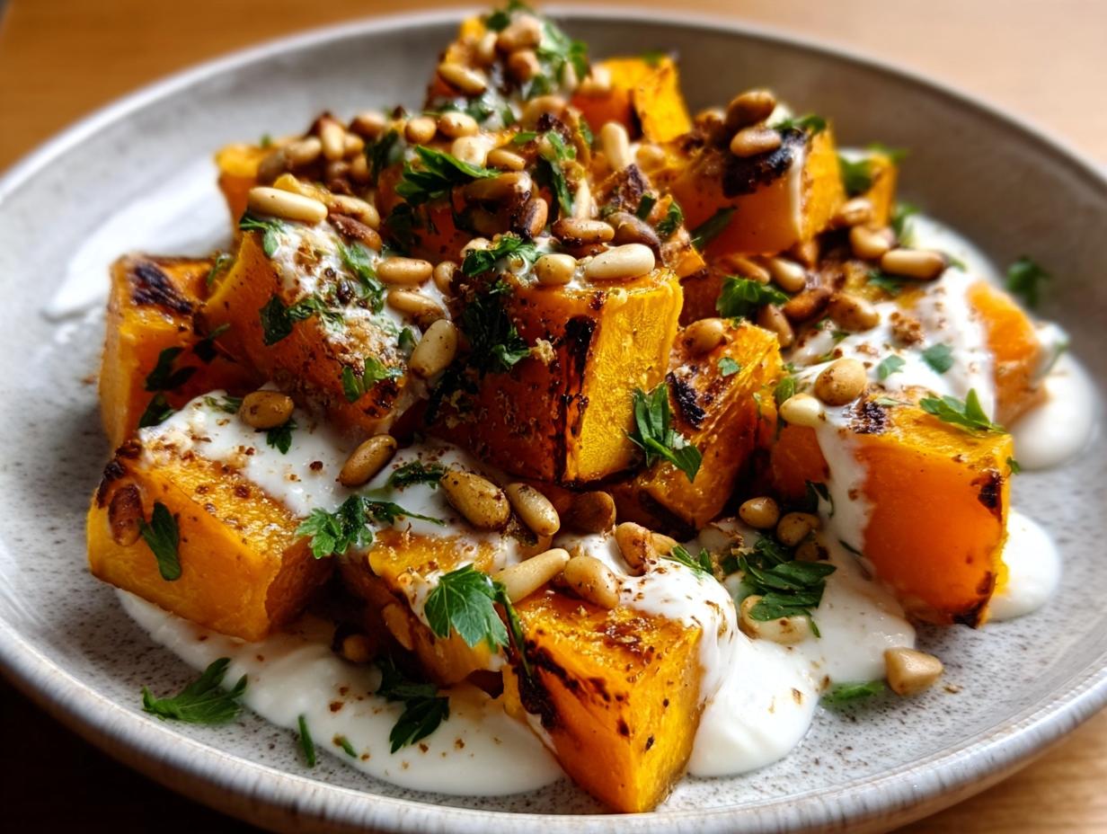 Delicious Roasted Pumpkin with Yogurt: 4 Steps & Toasted