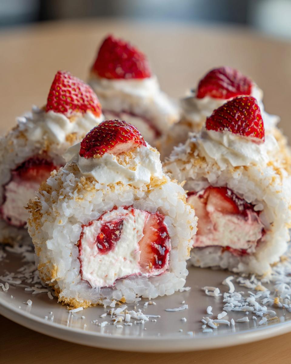 Strawberry Shortcake Sushi Rolls - detail 1