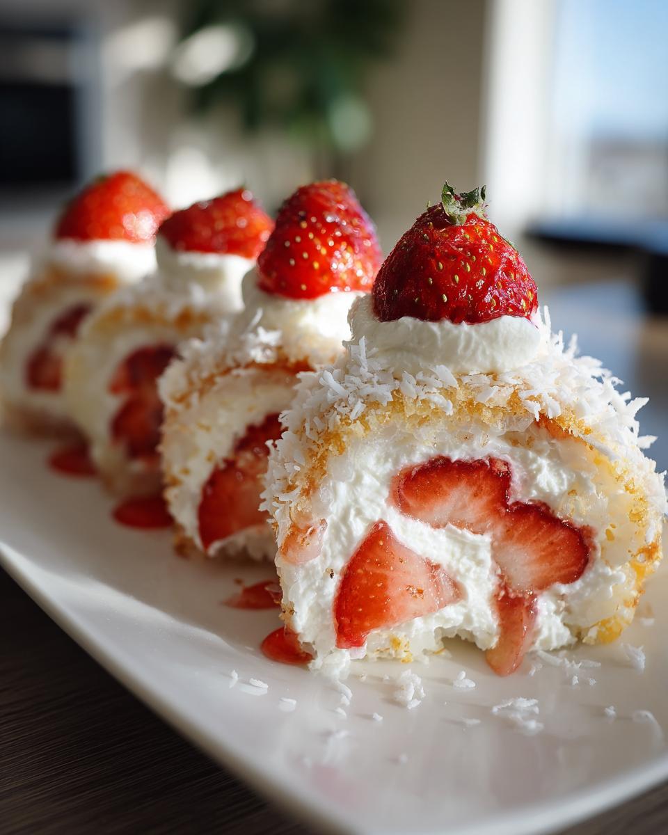 Strawberry Shortcake Sushi Rolls - detail 2