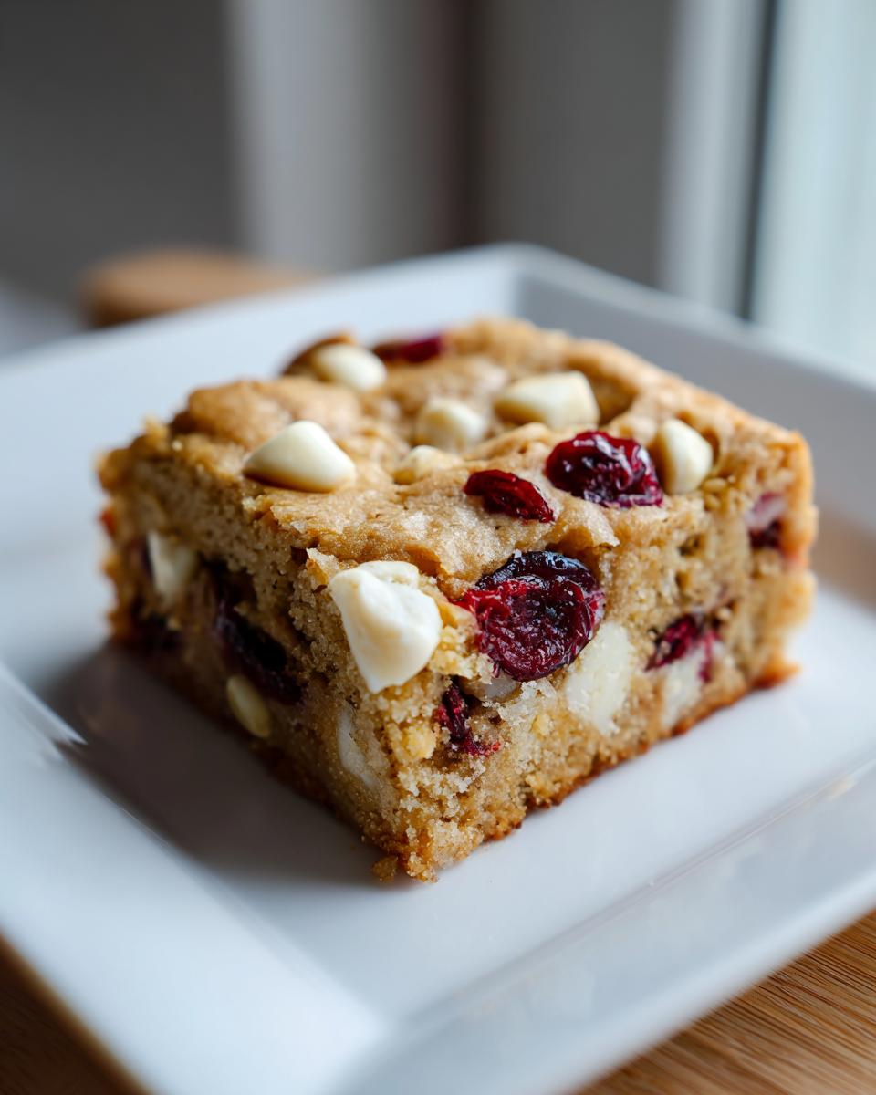 White Chocolate Cranberry Blondies - detail 1