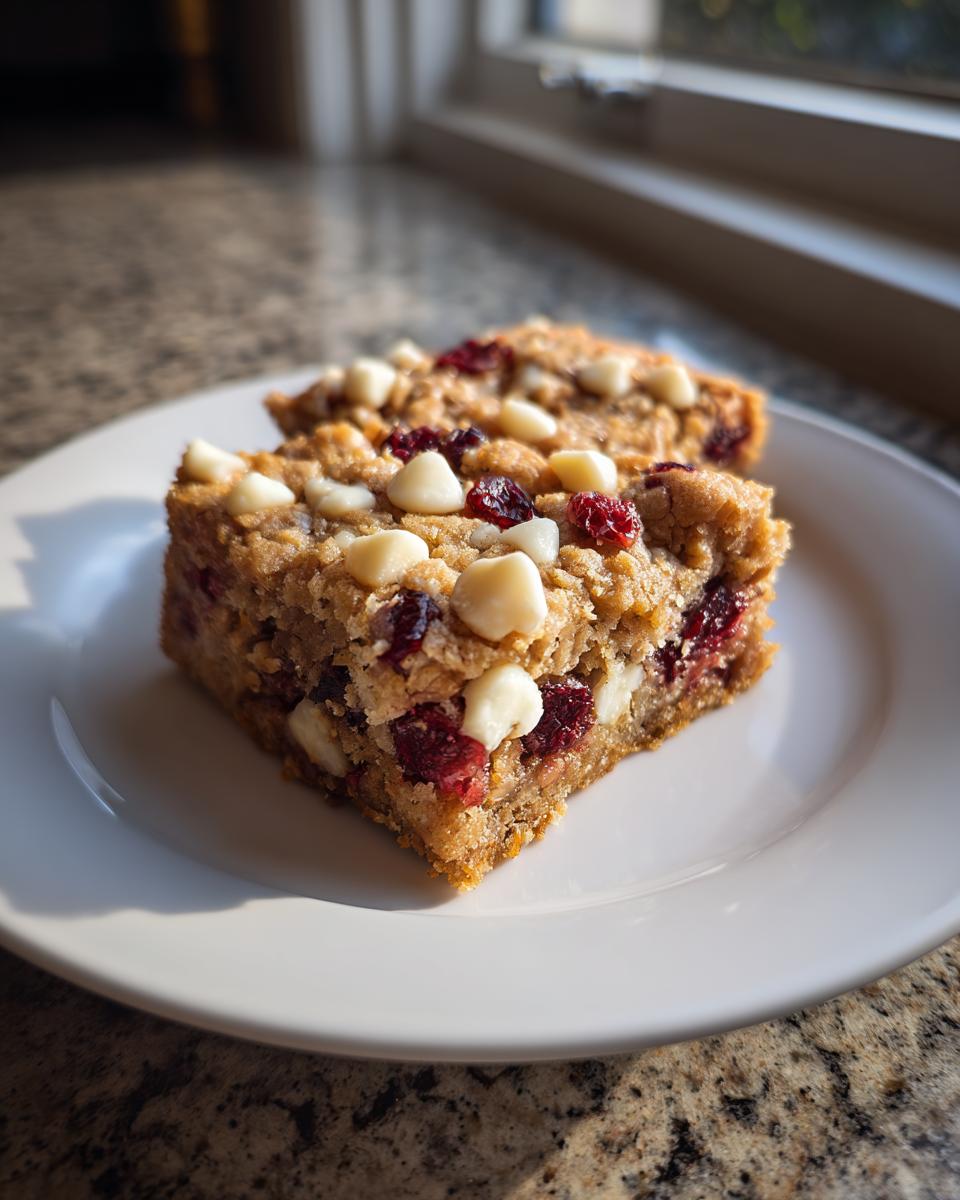 White Chocolate Cranberry Blondies - detail 3