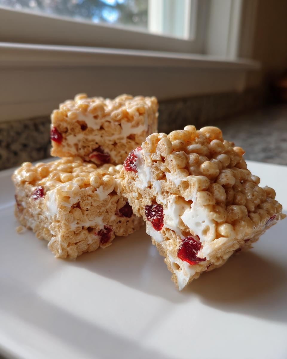White Chocolate Cranberry Rice Krispie Treats - detail 2