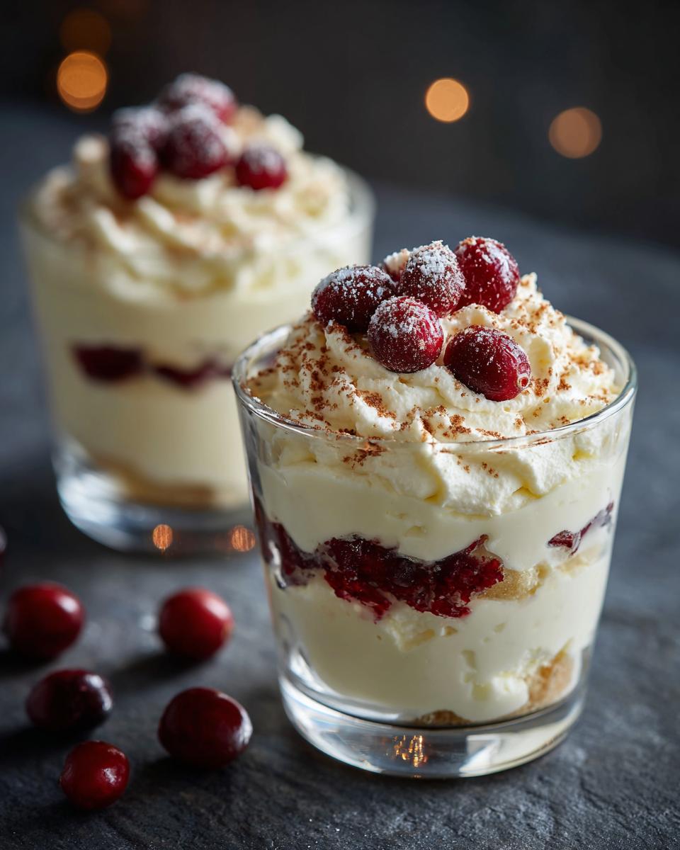 White Chocolate Cranberry Tiramisu Cups - detail 1