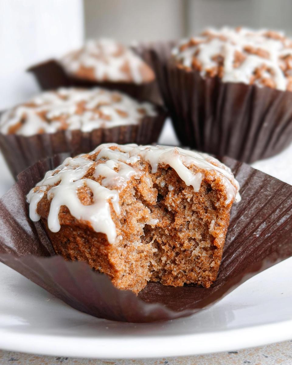 Bakery Style Gingerbread Muffins with Maple Glaze - detail 1