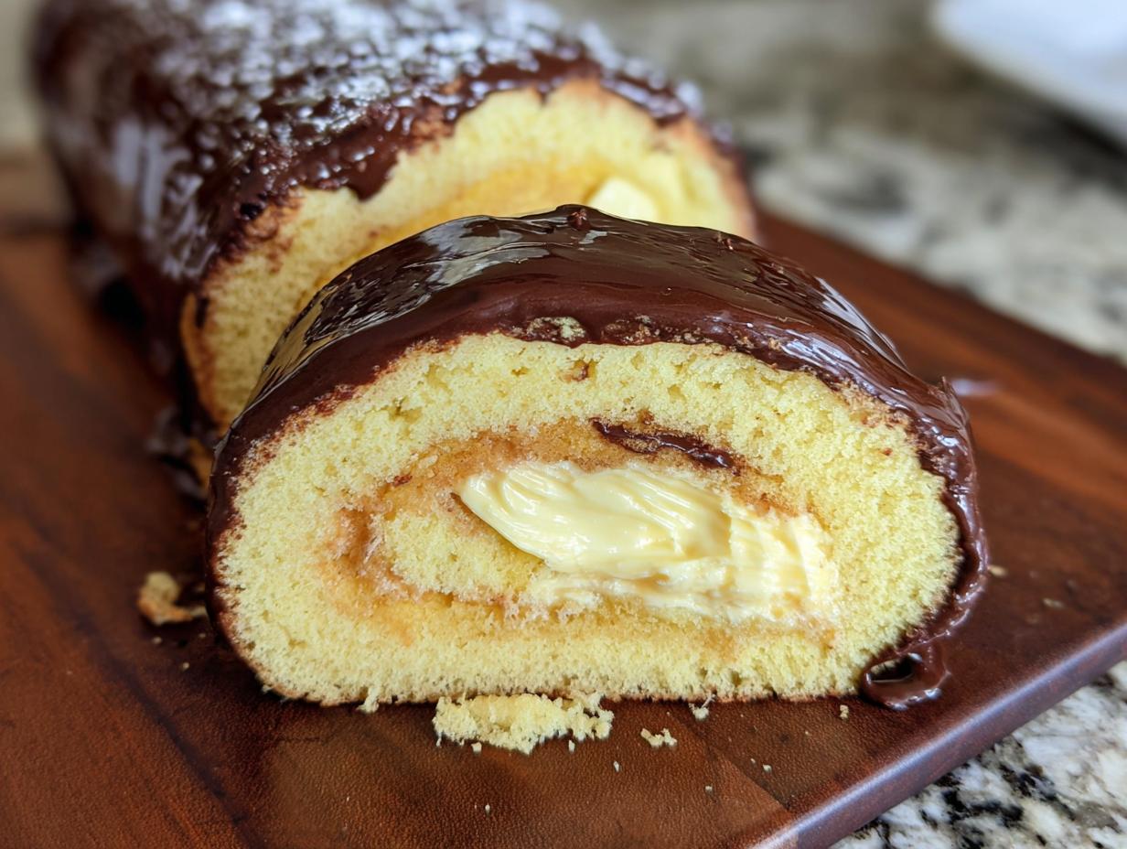 Boston Cream Cake Roll Recipe: A Dangerously Tasty Treat