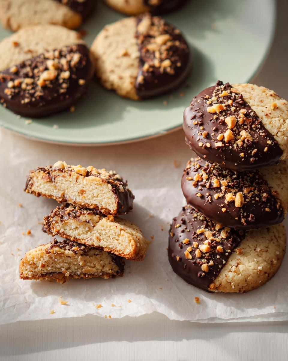 Chocolate Dipped Toffee Butter Cookies Recipe - detail 3