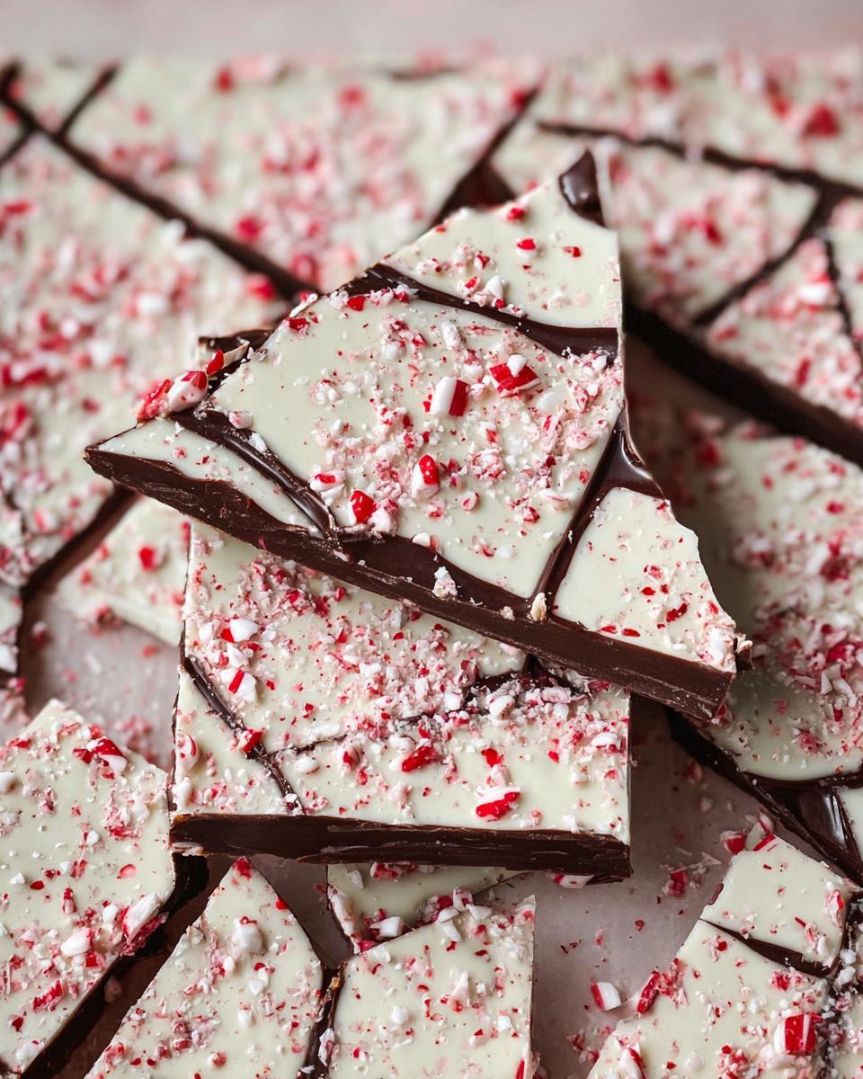 Chocolate Peppermint Bark Christmas Recipe - detail 1