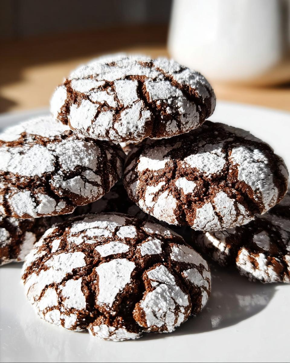 Chocolate Peppermint Crinkle Cookies - detail 1