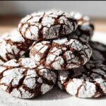 Chocolate Peppermint Crinkle Cookies