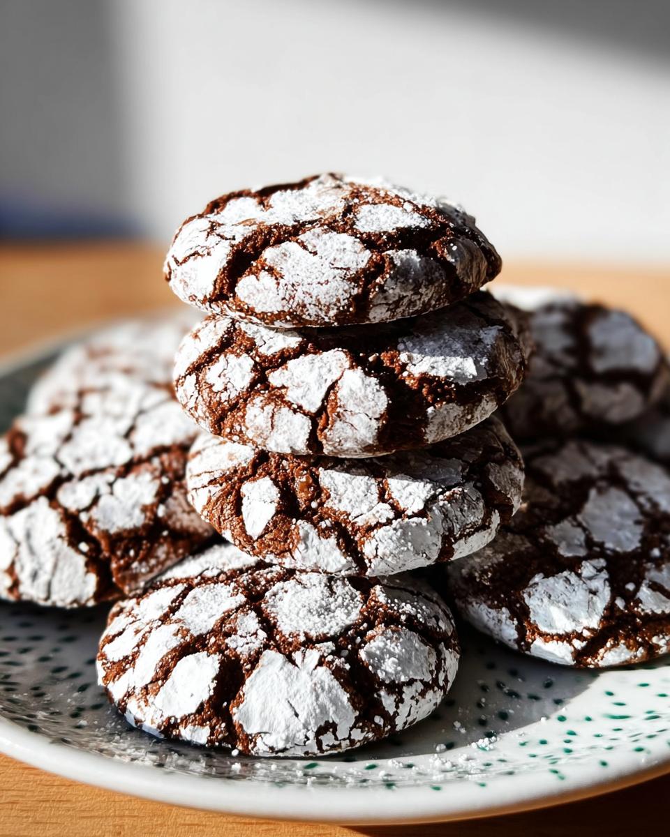 Chocolate Peppermint Crinkle Cookies - detail 2