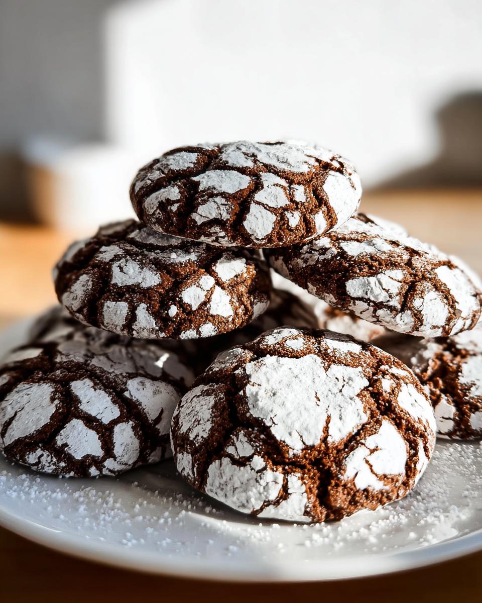 Chocolate Peppermint Crinkle Cookies - detail 3