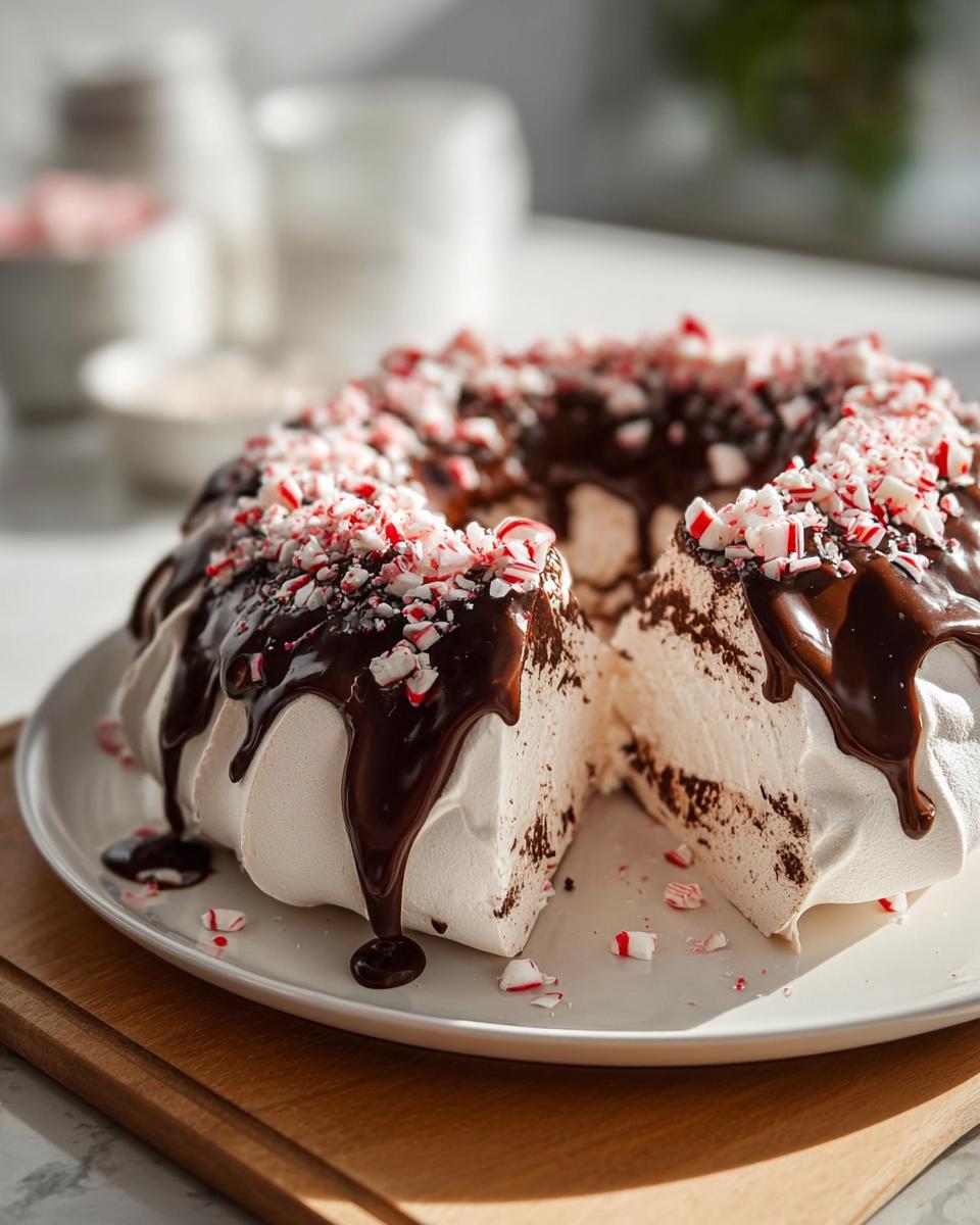 Chocolate Peppermint Pavlova Wreath Recipe - detail 1