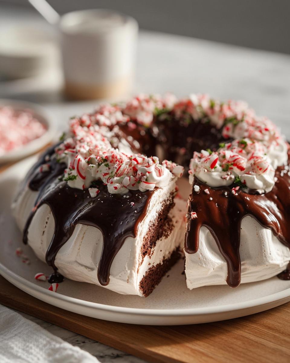 Chocolate Peppermint Pavlova Wreath Recipe - detail 3