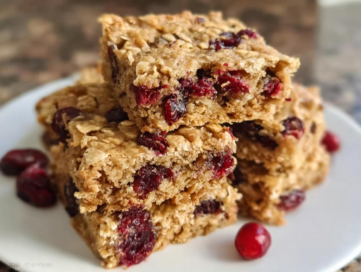 Cranberry Oatmeal Bars Recipe Easy