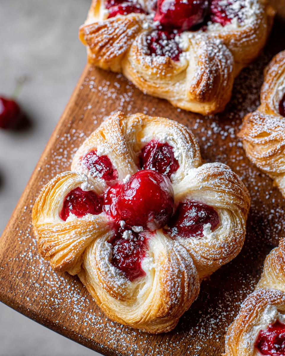 Easy Cherry Cheese Danish Recipe from Frozen Puff Pastry - detail 1