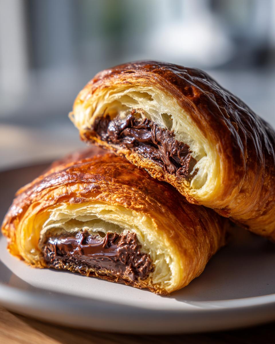 Easy Chocolate Croissants - detail 2