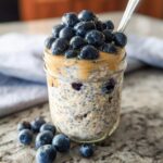 Easy blueberry overnight oats recipe for breakfast