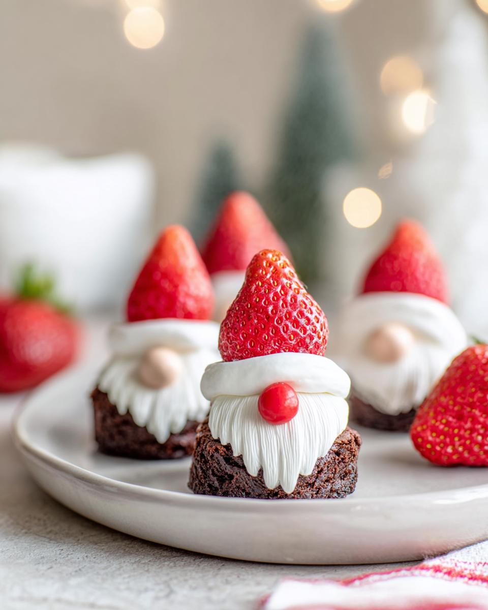 Easy brownie bite gnome recipe for kids - detail 2