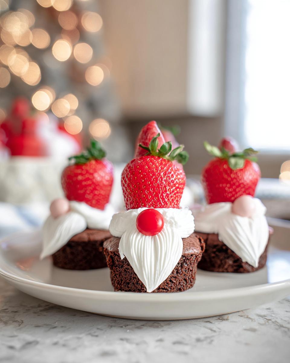 Easy brownie bite gnome recipe for kids - detail 3