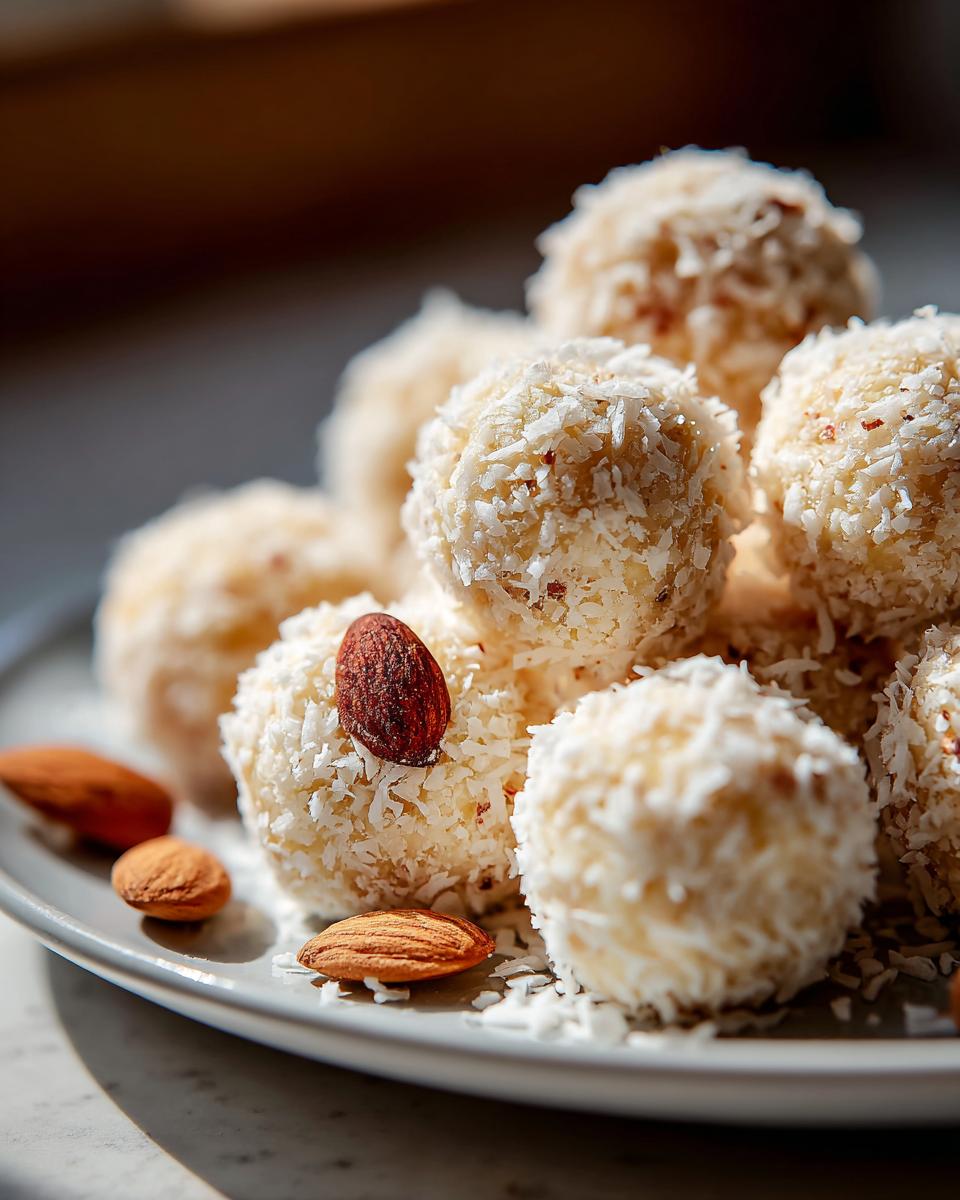 Easy coconut almond truffles recipe - detail 2