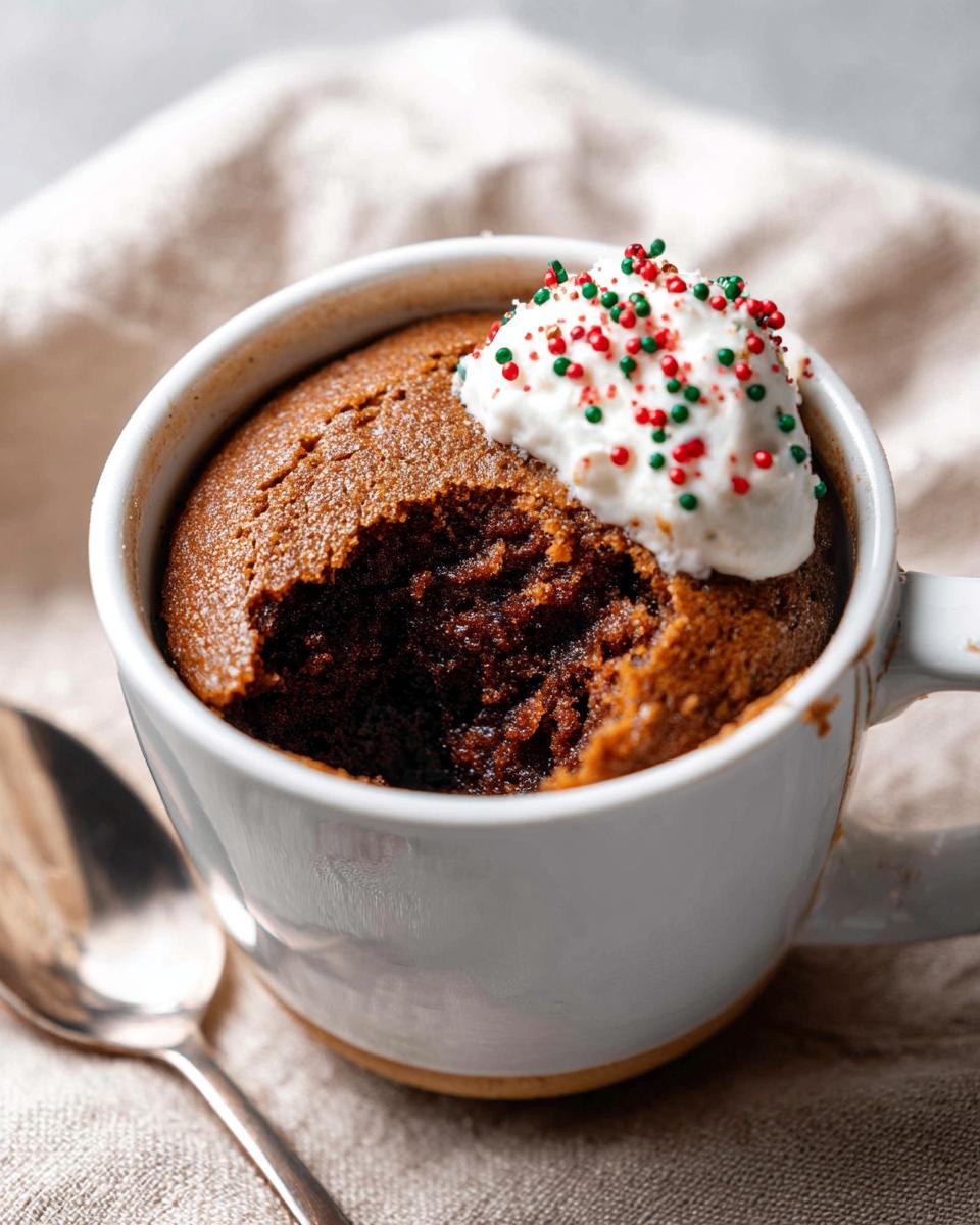 Easy gingerbread mug cake for one - detail 1