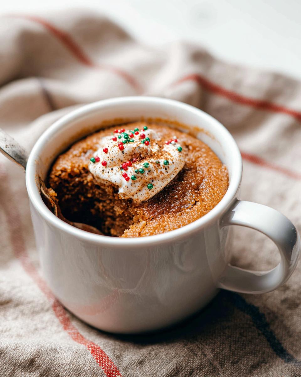Easy gingerbread mug cake for one - detail 2
