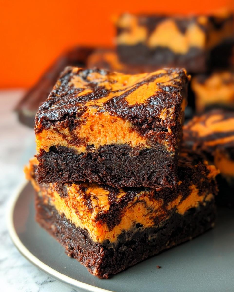 Halloween Swirl Cream Cheese Brownies - detail 3