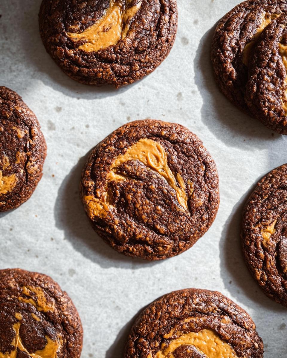 Peanut Butter Swirl Brownie Cookies Recipe - detail 1