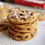 Peppermint Bark Chocolate Chip Cookies