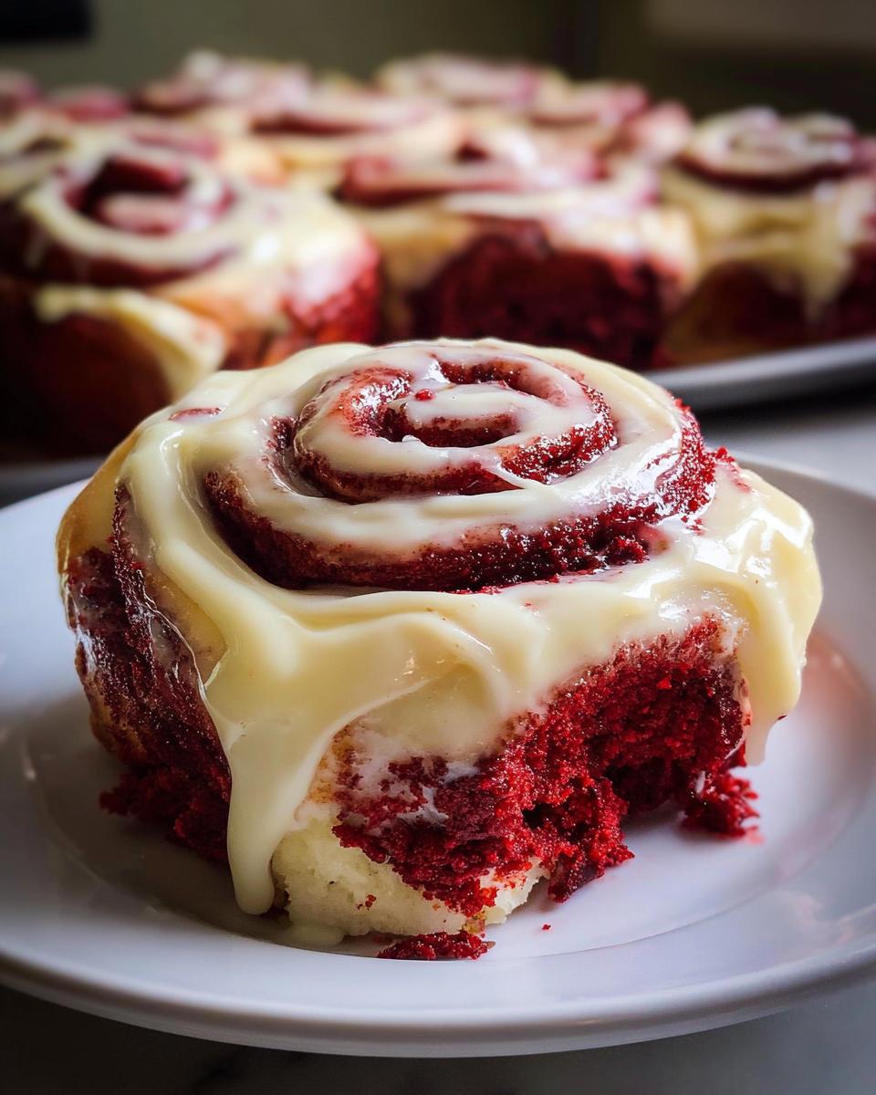 Red Velvet Cinnamon Rolls From Scratch - detail 2