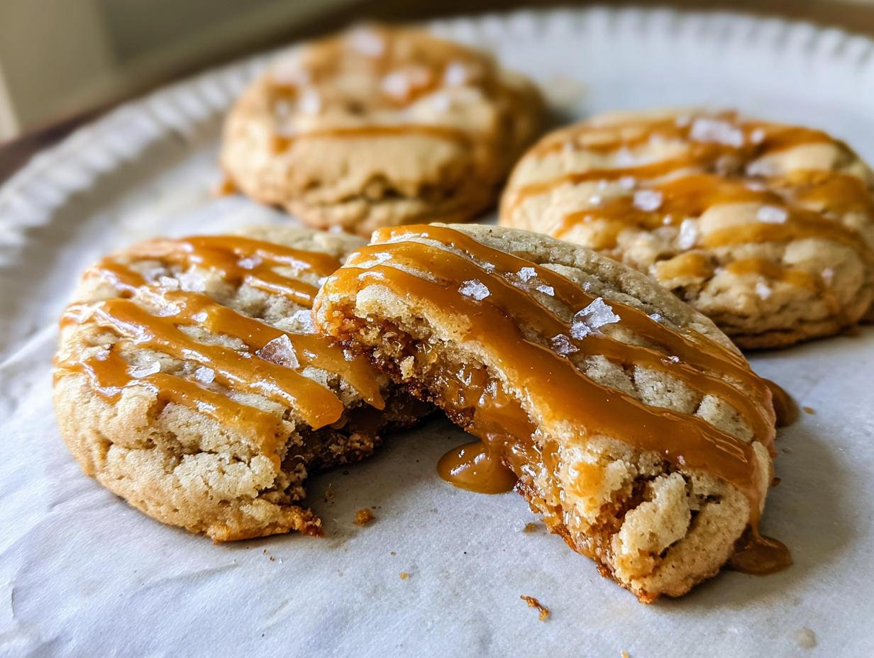 Salted Caramel Cookies Recipe from Scratch
