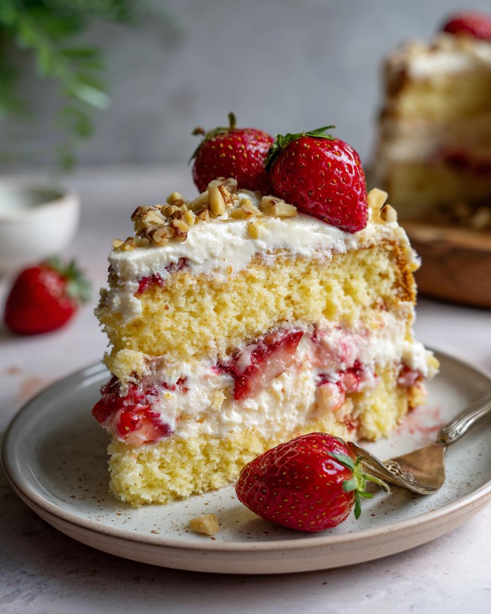 Strawberry Earthquake Cake - detail 2