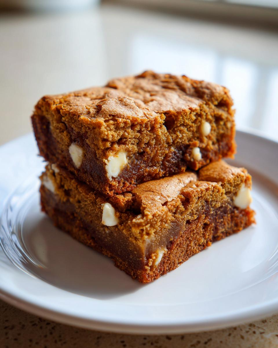 White Chocolate Gingerbread Blondies - detail 1