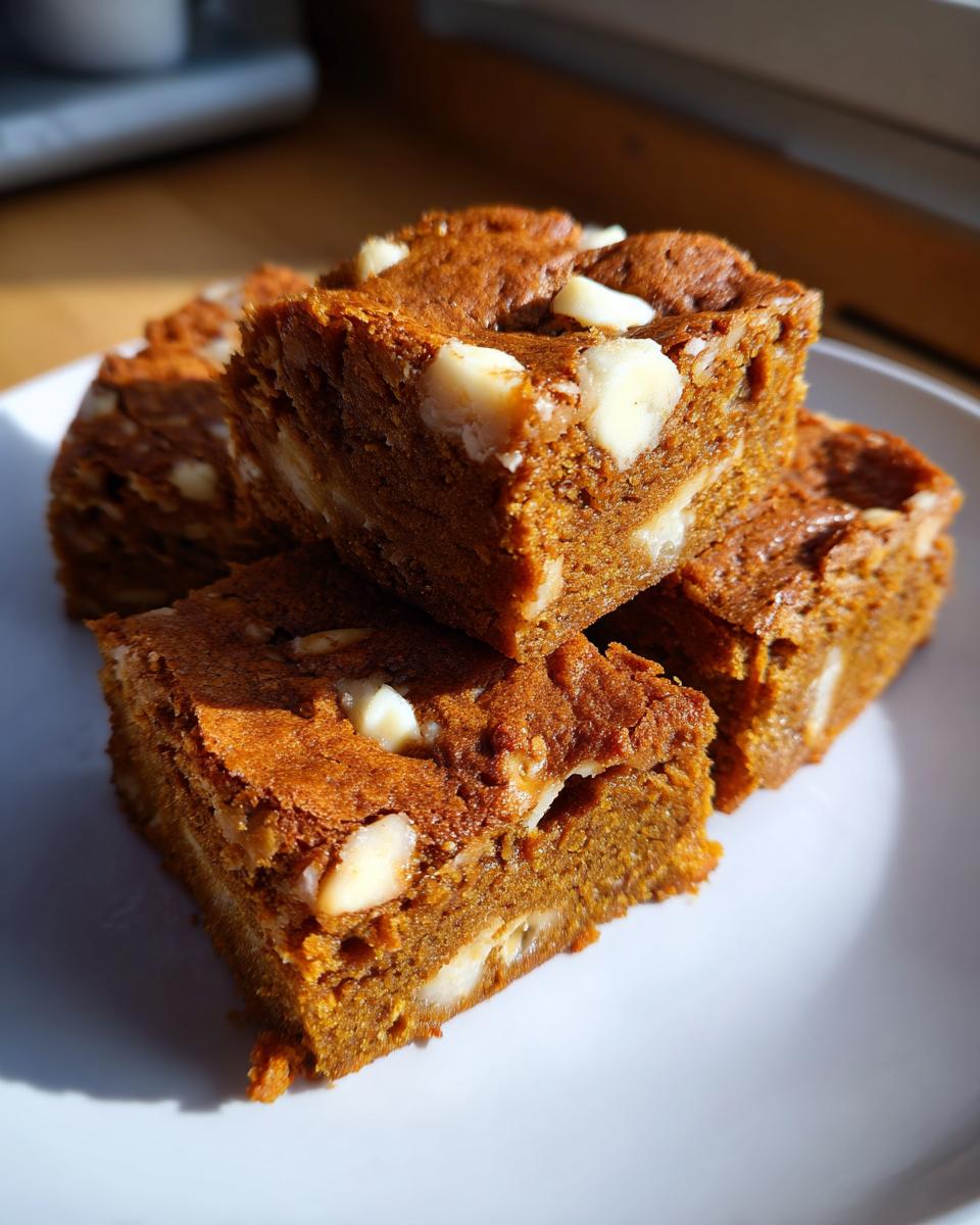 White Chocolate Gingerbread Blondies - detail 2