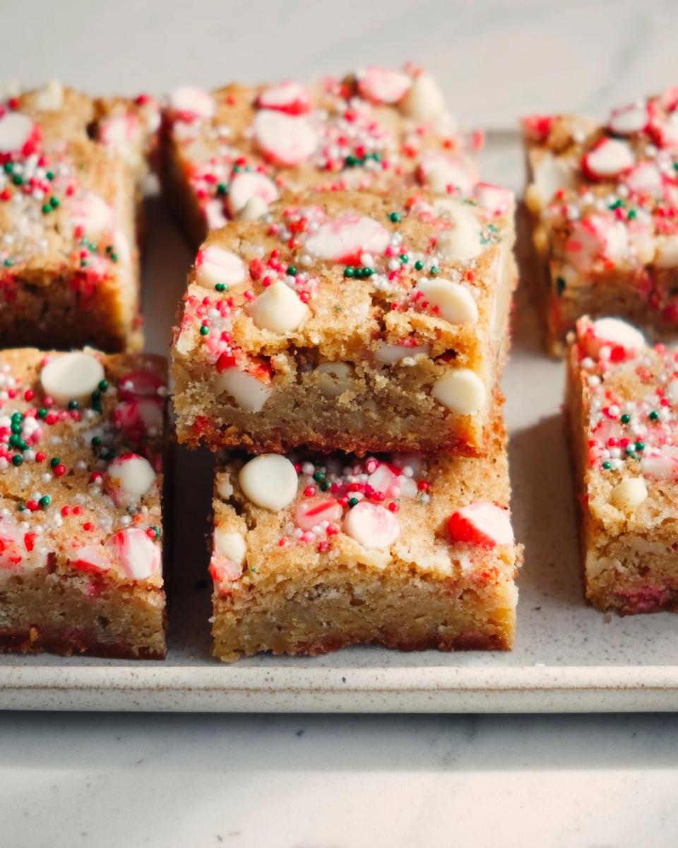 White Chocolate Peppermint Blondies Recipe - detail 1