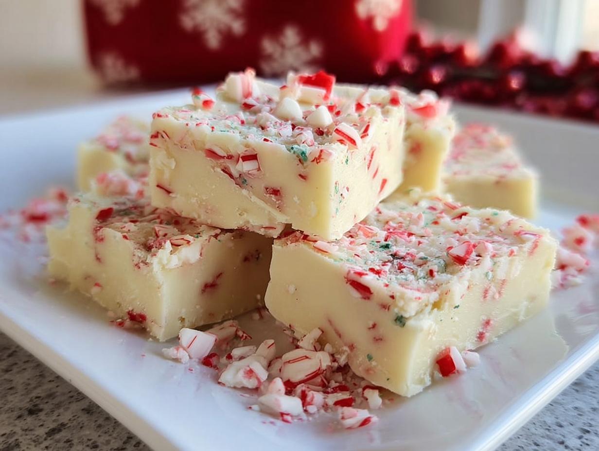 White Chocolate Peppermint Fudge Recipe
