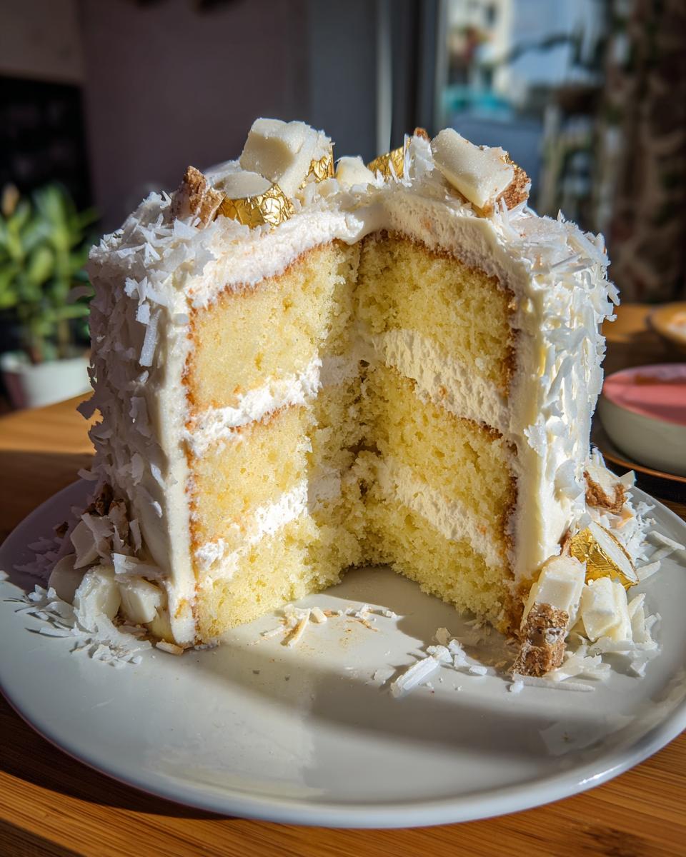 White Peppermint Layer Cake with White Chocolate Ganache - detail 1