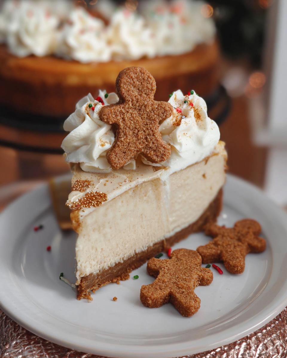 Baked Gingerbread Cheesecake - detail 2