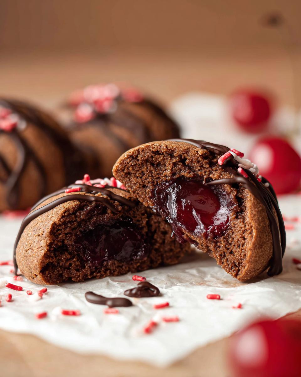 Chocolate Cherry Cordial Cookies - detail 2