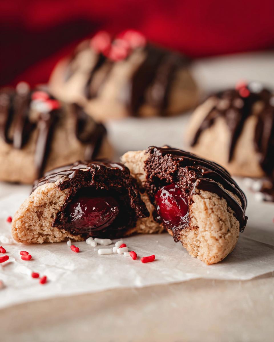 Chocolate Cherry Cordial Cookies - detail 3
