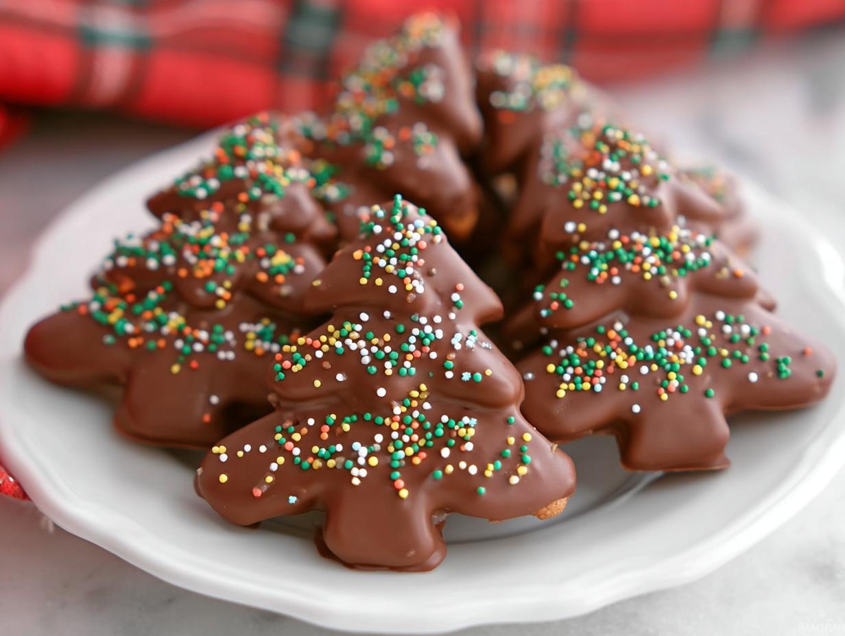 Chocolate Peanut Butter Christmas Trees