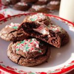 Chocolate Peppermint Thumbprint Cookies
