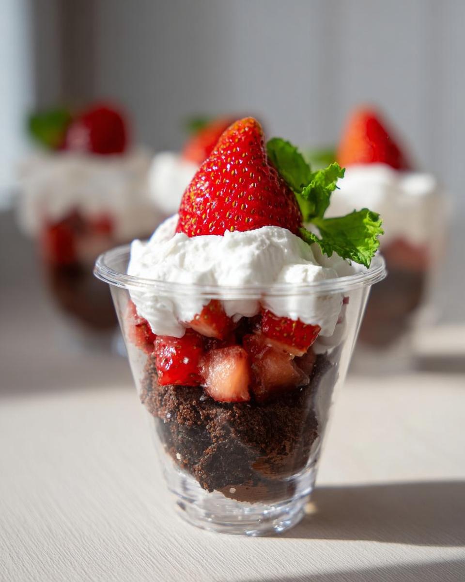 Chocolate Strawberry Cake Shooters - detail 1