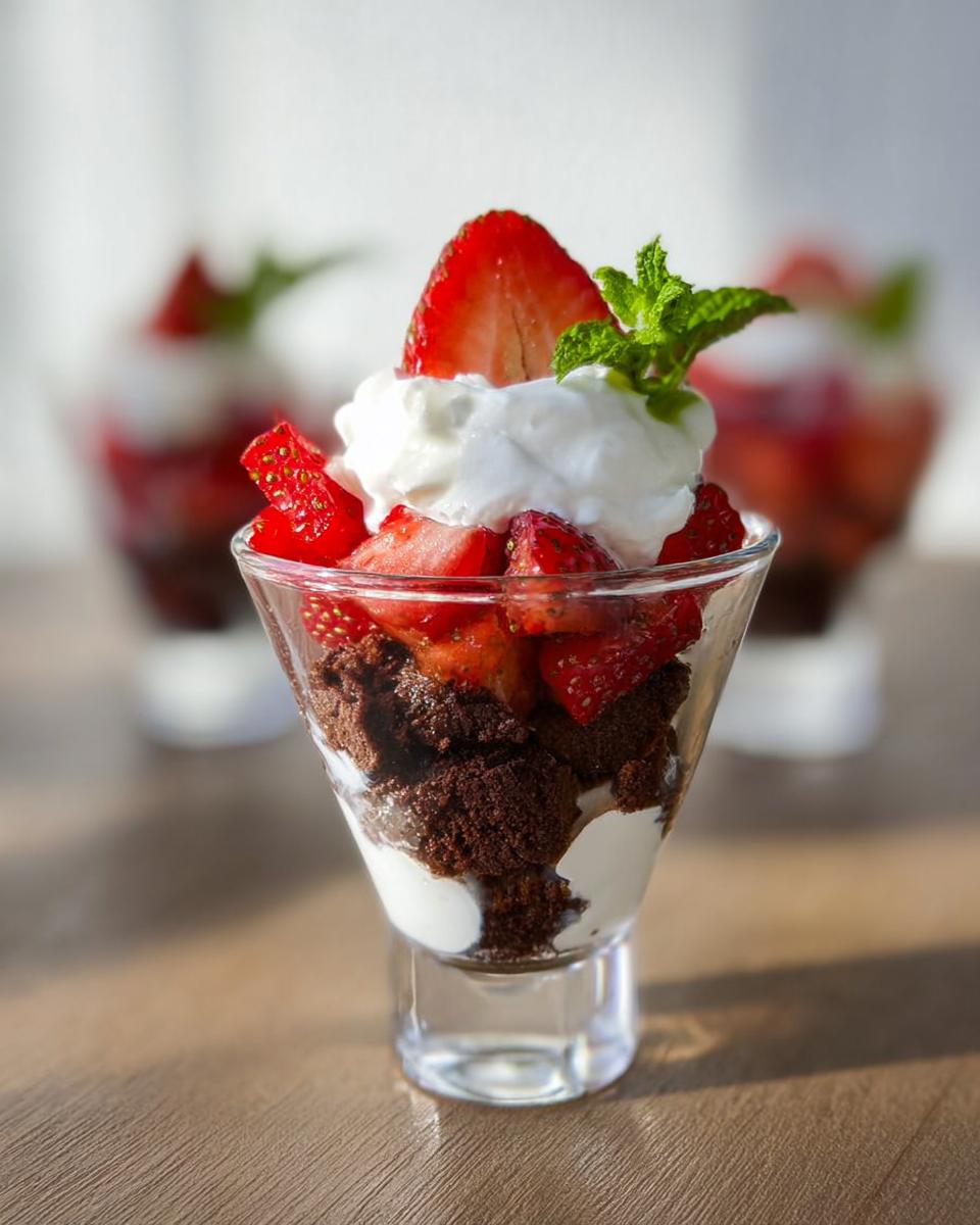 Chocolate Strawberry Cake Shooters - detail 2
