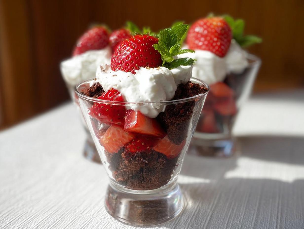 Sinfully Sweet: Chocolate Strawberry Cake Shooters in 10