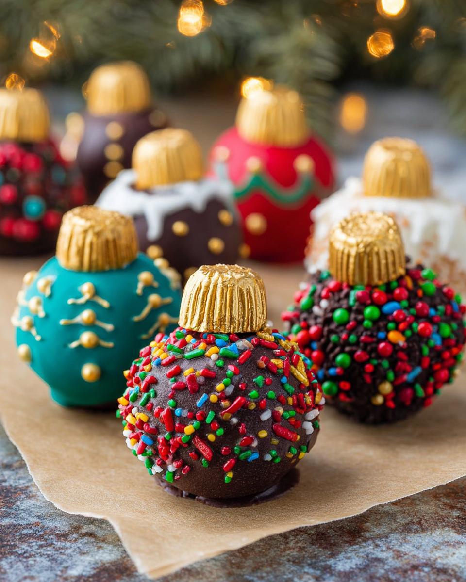 Christmas Ornament Oreo Balls - detail 2