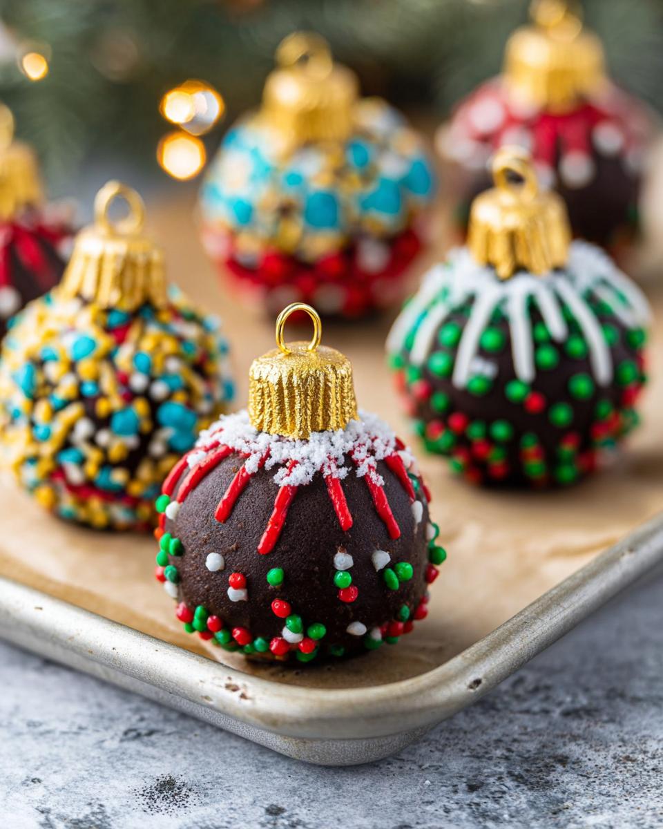 Christmas Ornament Oreo Balls - detail 3