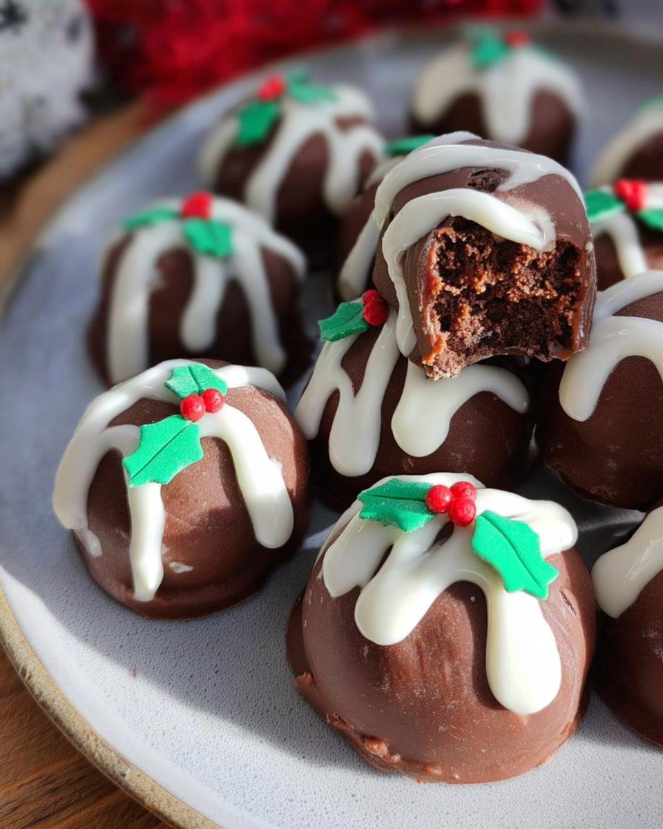 Christmas Pudding Chocolate Truffles - detail 3